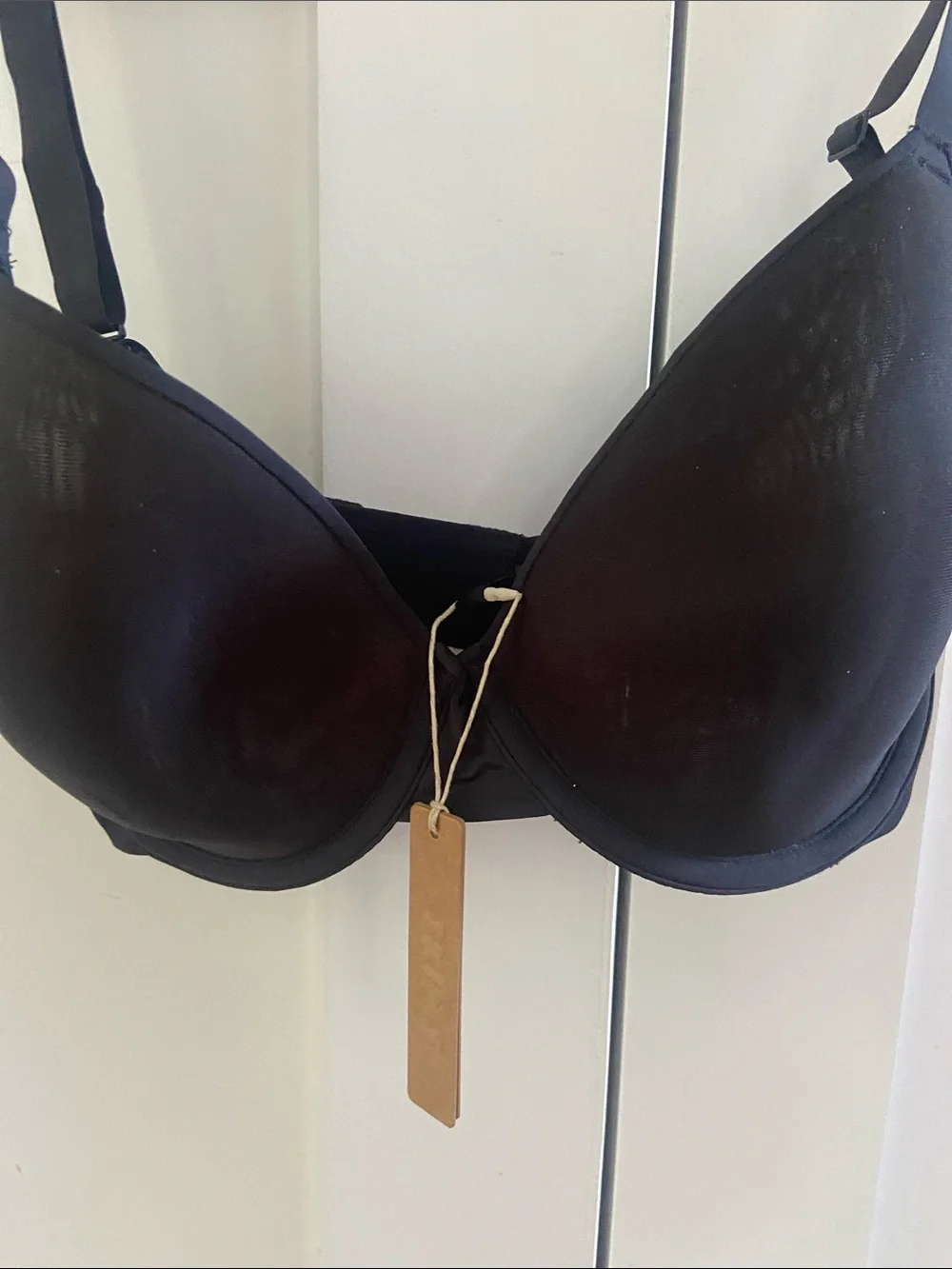 SKIMS Black Seamless T-Shirt Bra